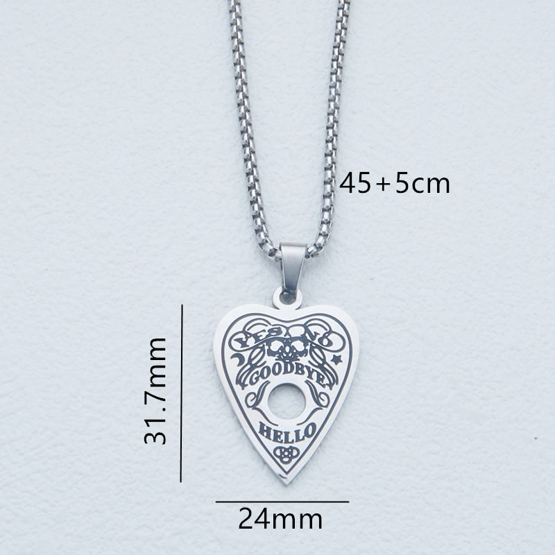 Minimalist Hollow Heart Pendant Necklace in Stainless Steel with Electroplated Finish for Unisex Daily Wear