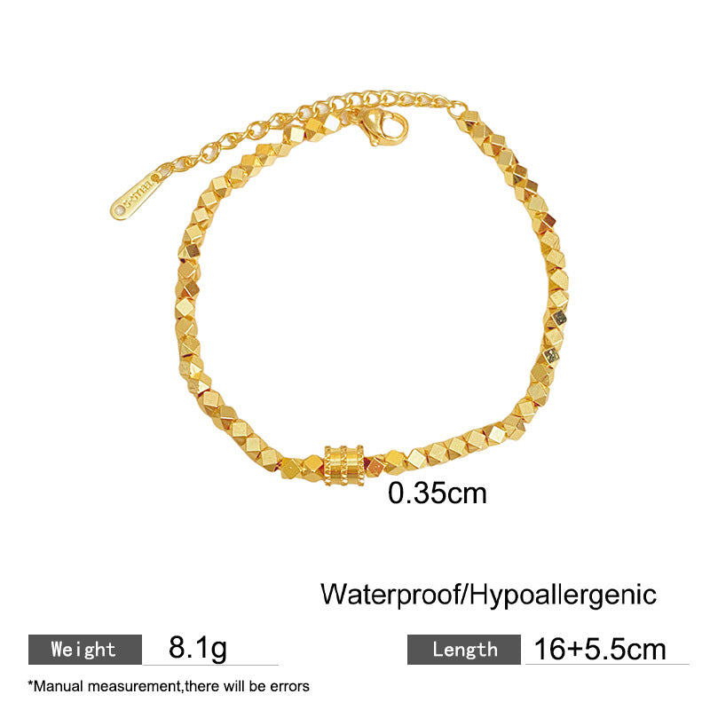 Minimalist Geometric Titanium Steel Plated Bracelet