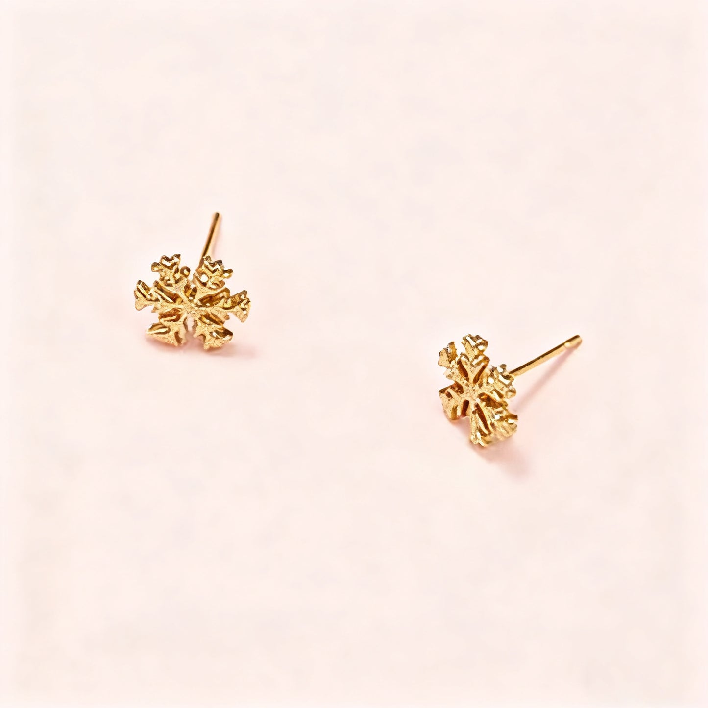 Minimalist Luxury Snowflake Plated Alloy Earrings