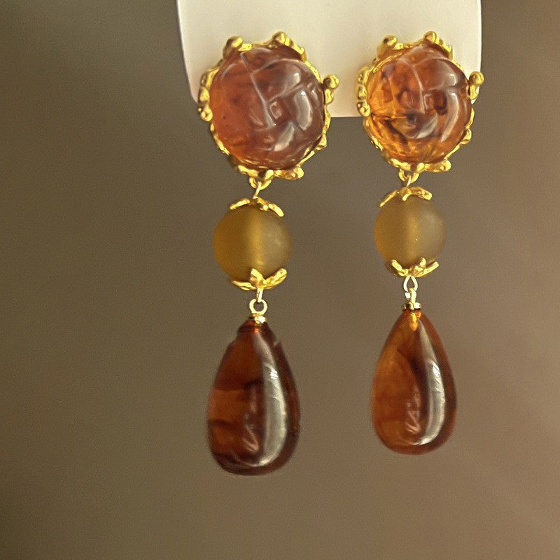 Orecchini a perno geometrici minimalisti in lega con placcatura in rodio da donna, gioielli per orecchie artistici di ispirazione vintage con perni in argento sterling 925