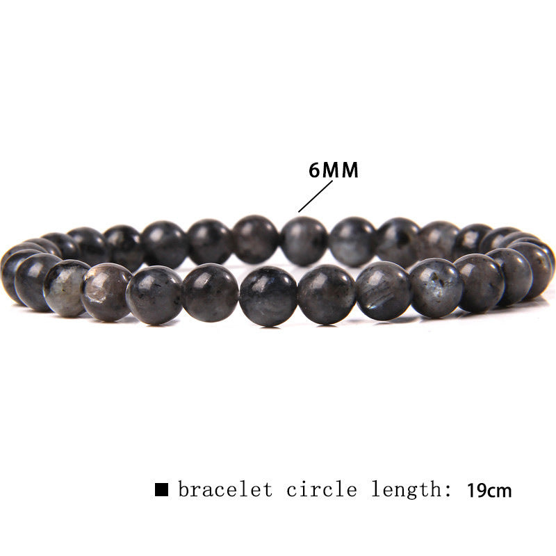 Elegant Casual Geometric Natural Agate Beaded Bracelet Unisex 6mm