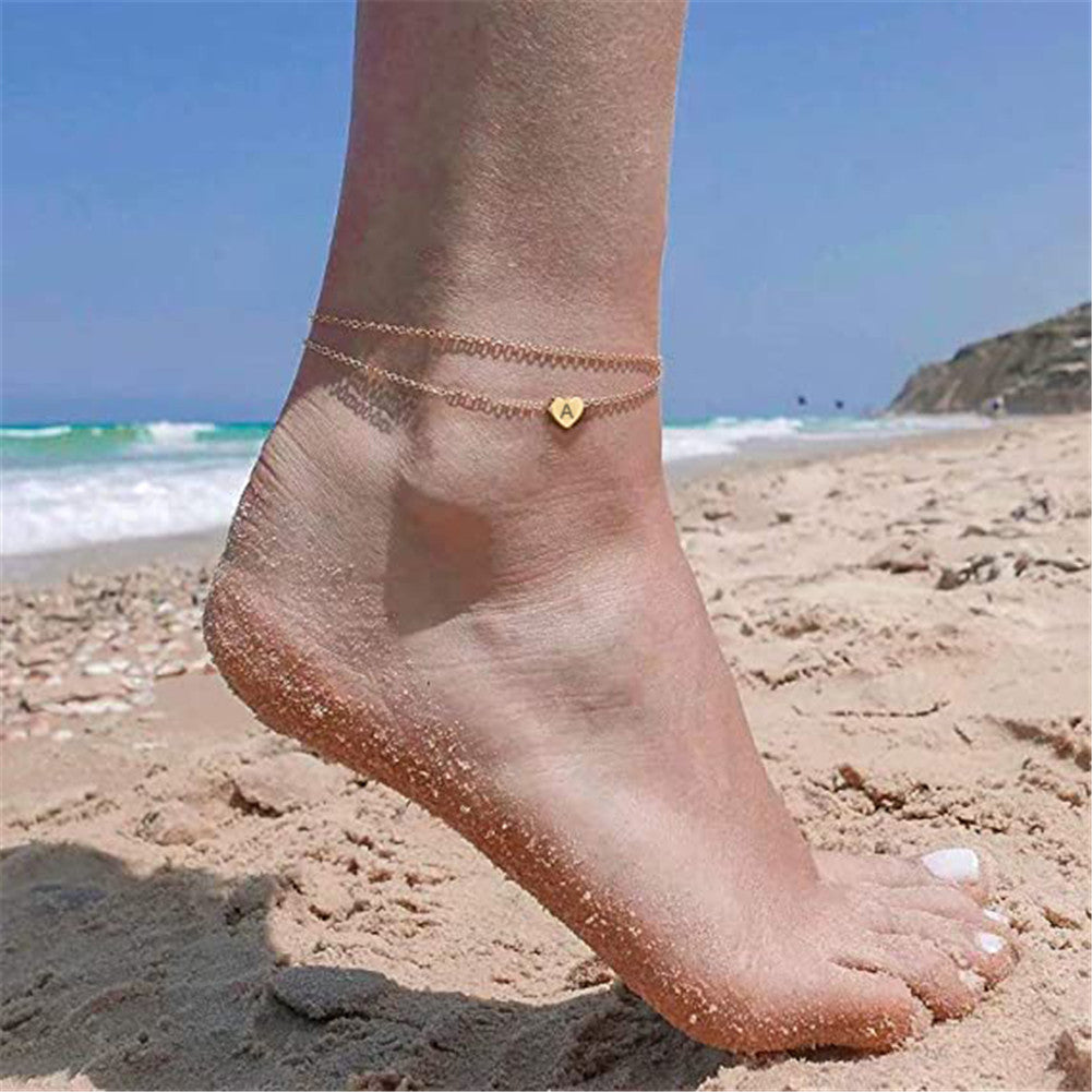 Minimalist Letter Shape Titanium Steel Bracelet with Vacuum Plating for Women and Men, Elegant Geometric Alphabet Charm Jewelry Gift