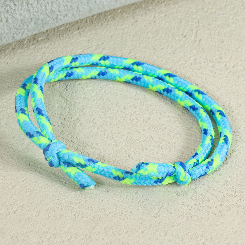 Fashion Geometric Star Pattern Woven Friendship Bracelet Adjustable Cord Handmade Gift for Teens Unisex