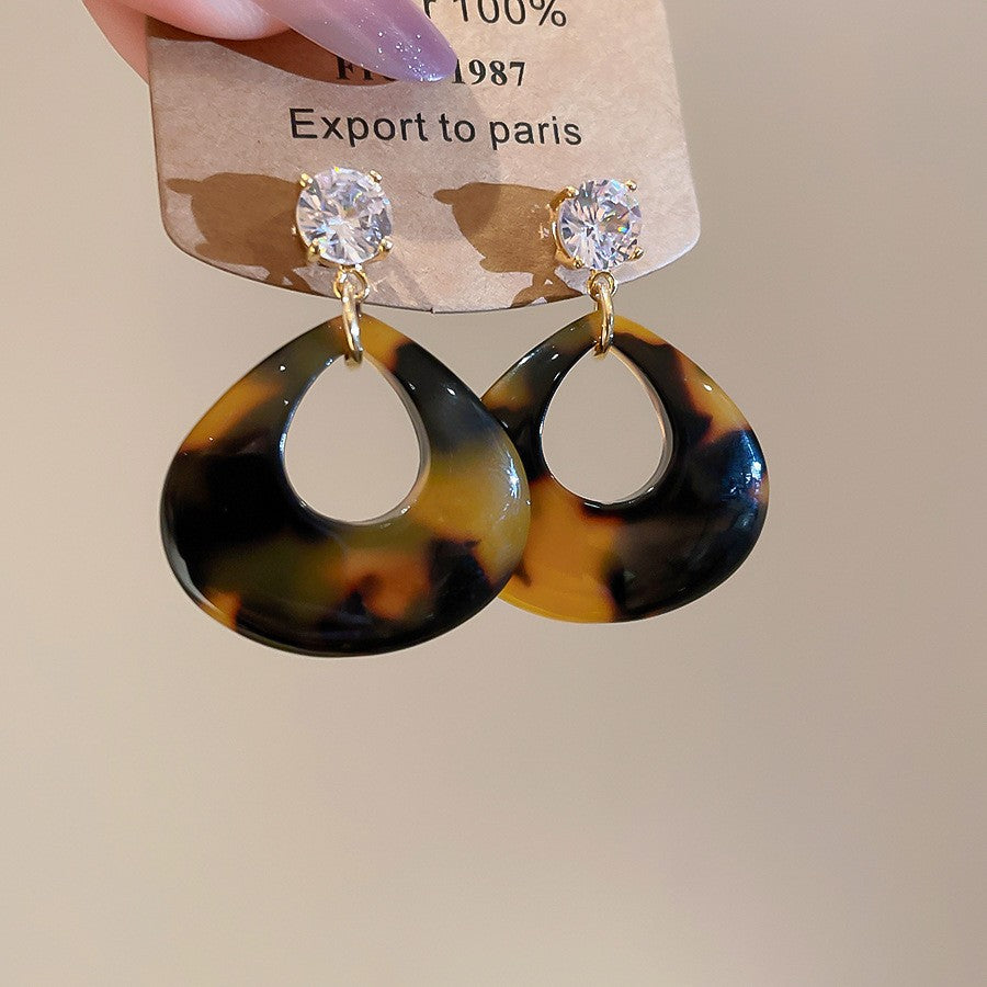 Orecchini a perno geometrici minimalisti in lega con placcatura in rodio da donna, gioielli per orecchie artistici di ispirazione vintage con perni in argento sterling 925