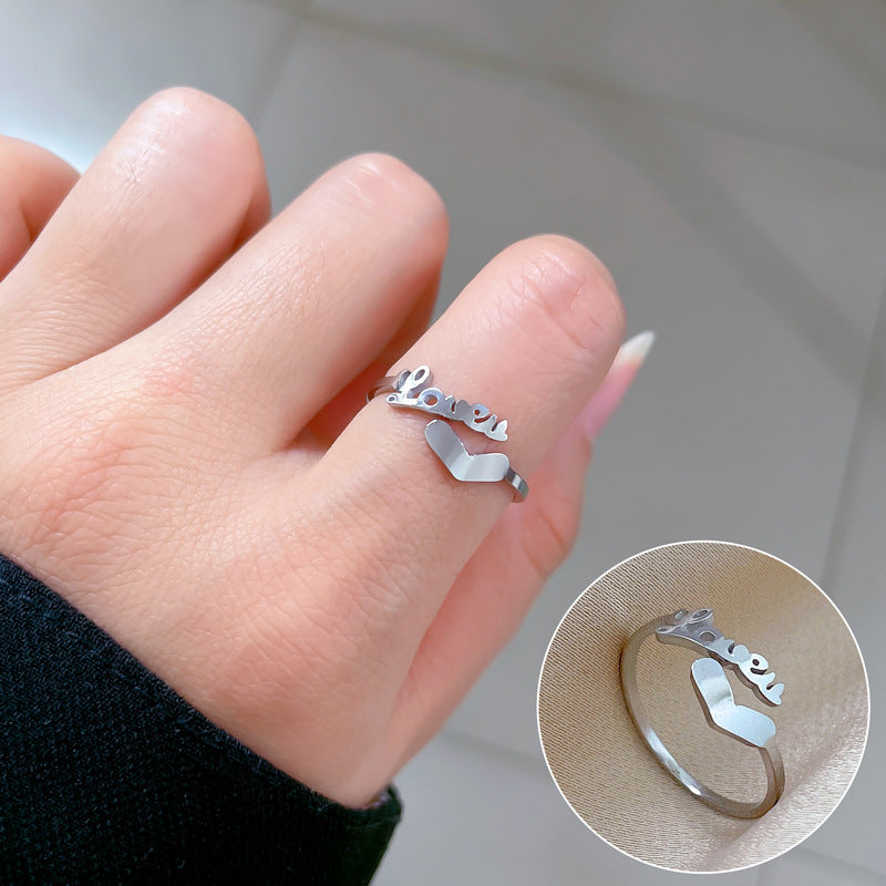 Minimalist Cool-Sweet Titanium Steel Crown Ring for Unisex
