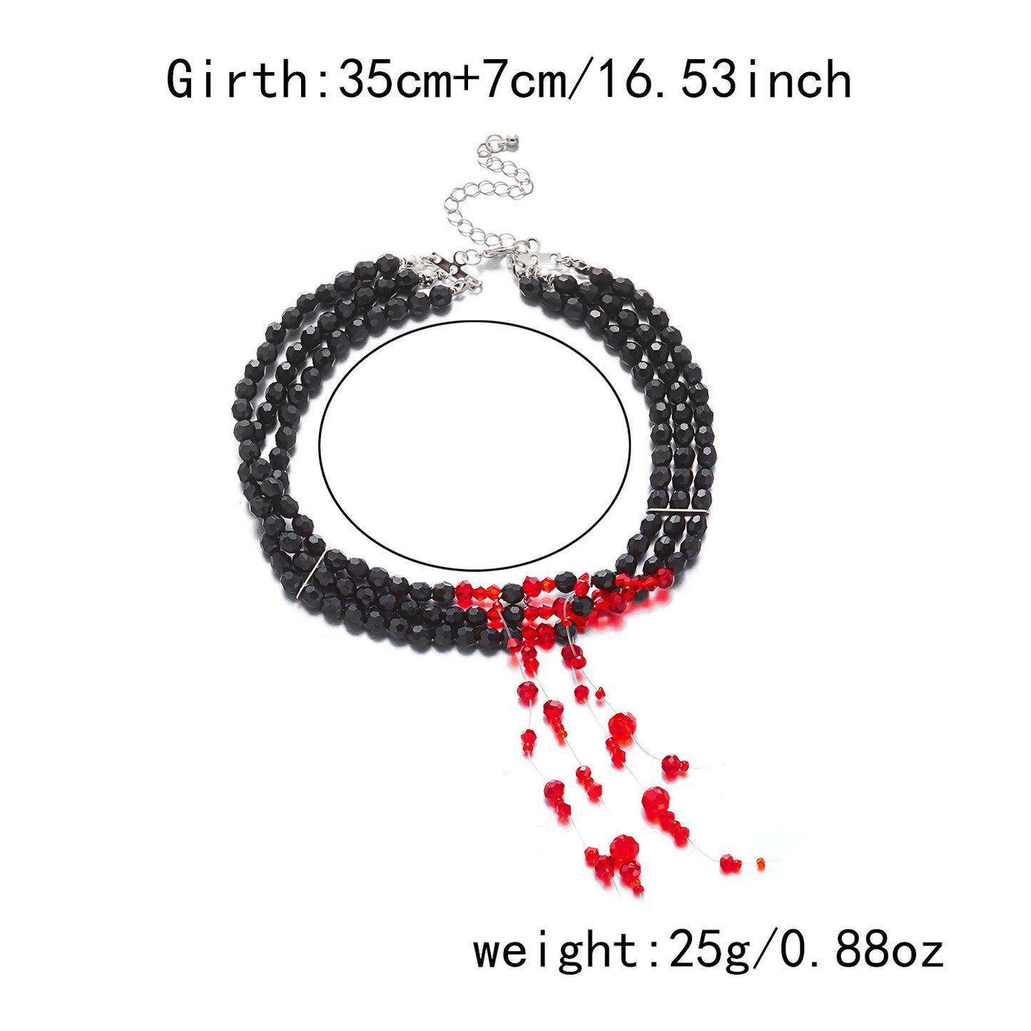 Collana pendente geometrica da donna stile gotico vintage scuro con perline di cristallo e dettagli fatti a mano