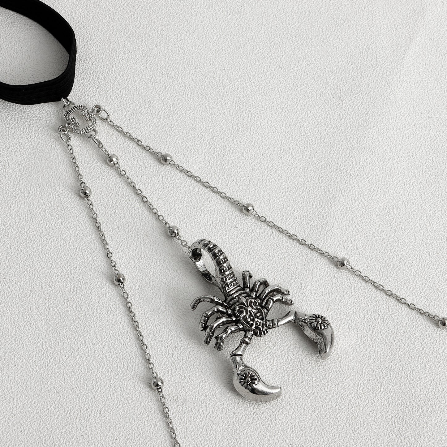 Geometric Scorpion Pendant Stretch Anklet with Tassels for Women Alloy Body Chain Fashion Multi-Layer Sexy Anklet