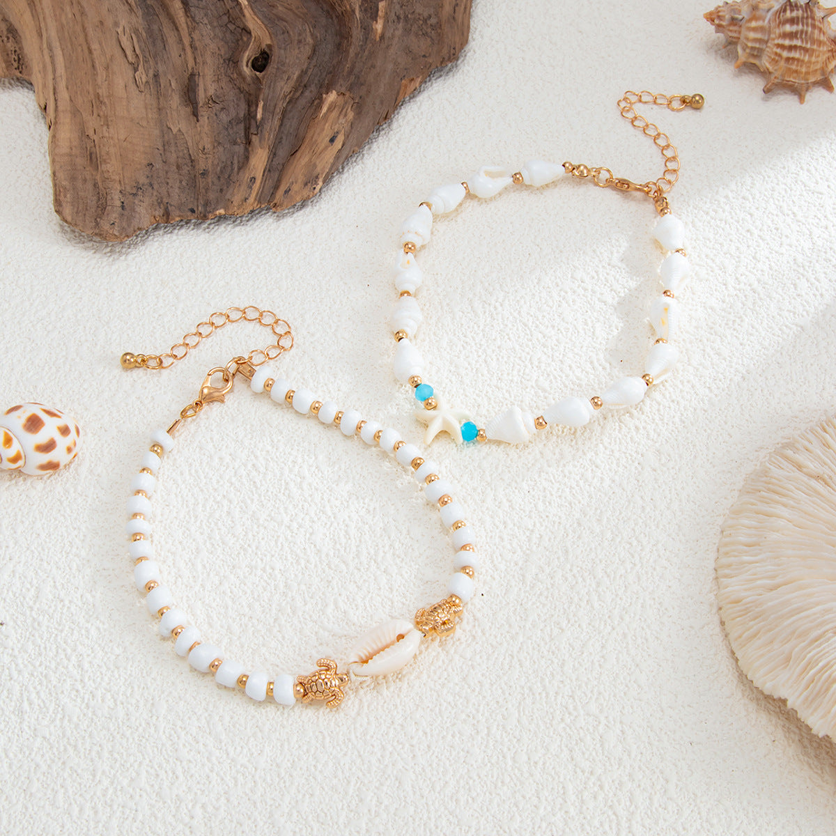 Bohemian Acrylic Crystal Beaded Animal Anklet for Women