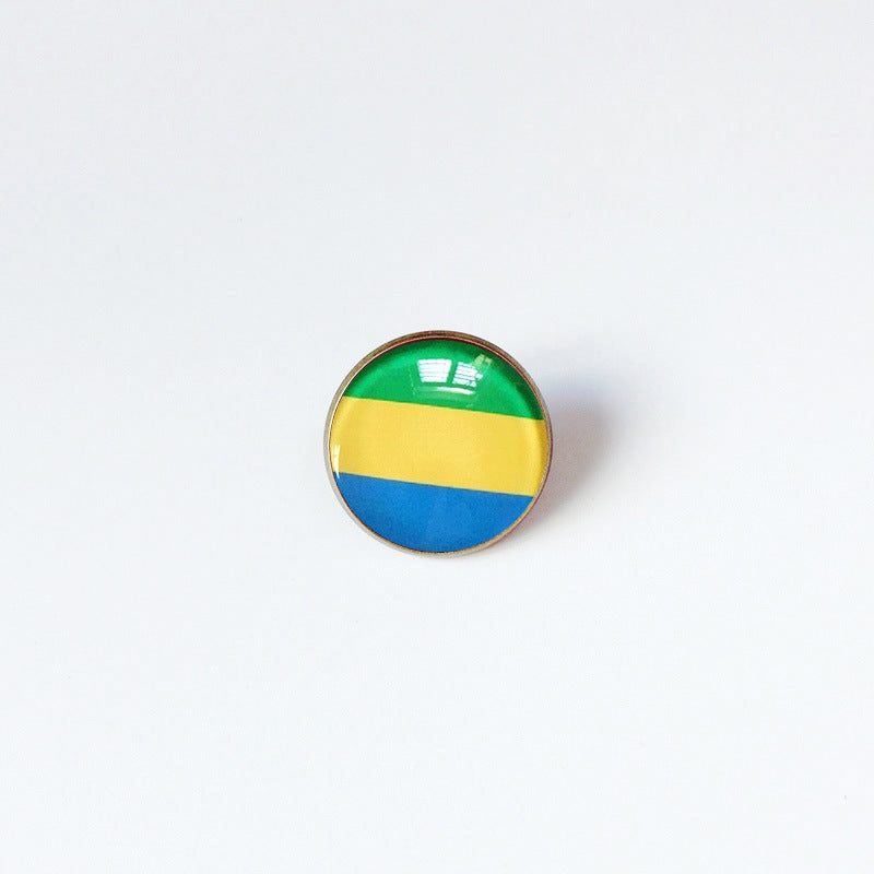 Pin de Solapa de Aleación Esmaltado Personalizado con Diseño de Bandera del Mundo para Hombres y Mujeres