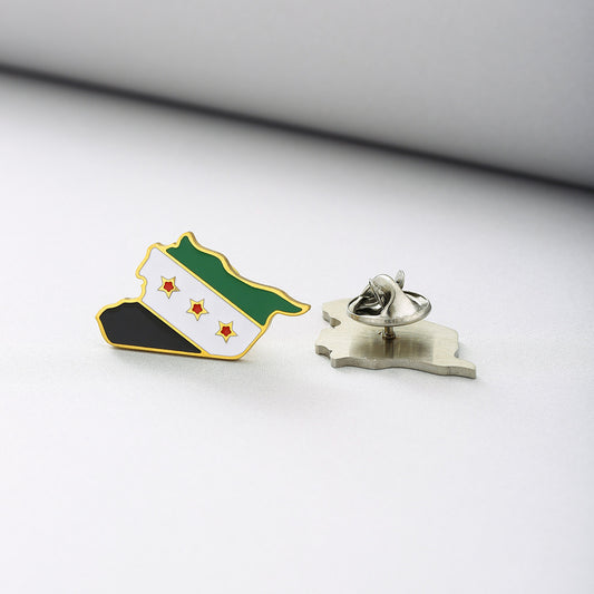 Vintage Ethnic Geometric Stainless Steel Enamel Brooch for Men and Women