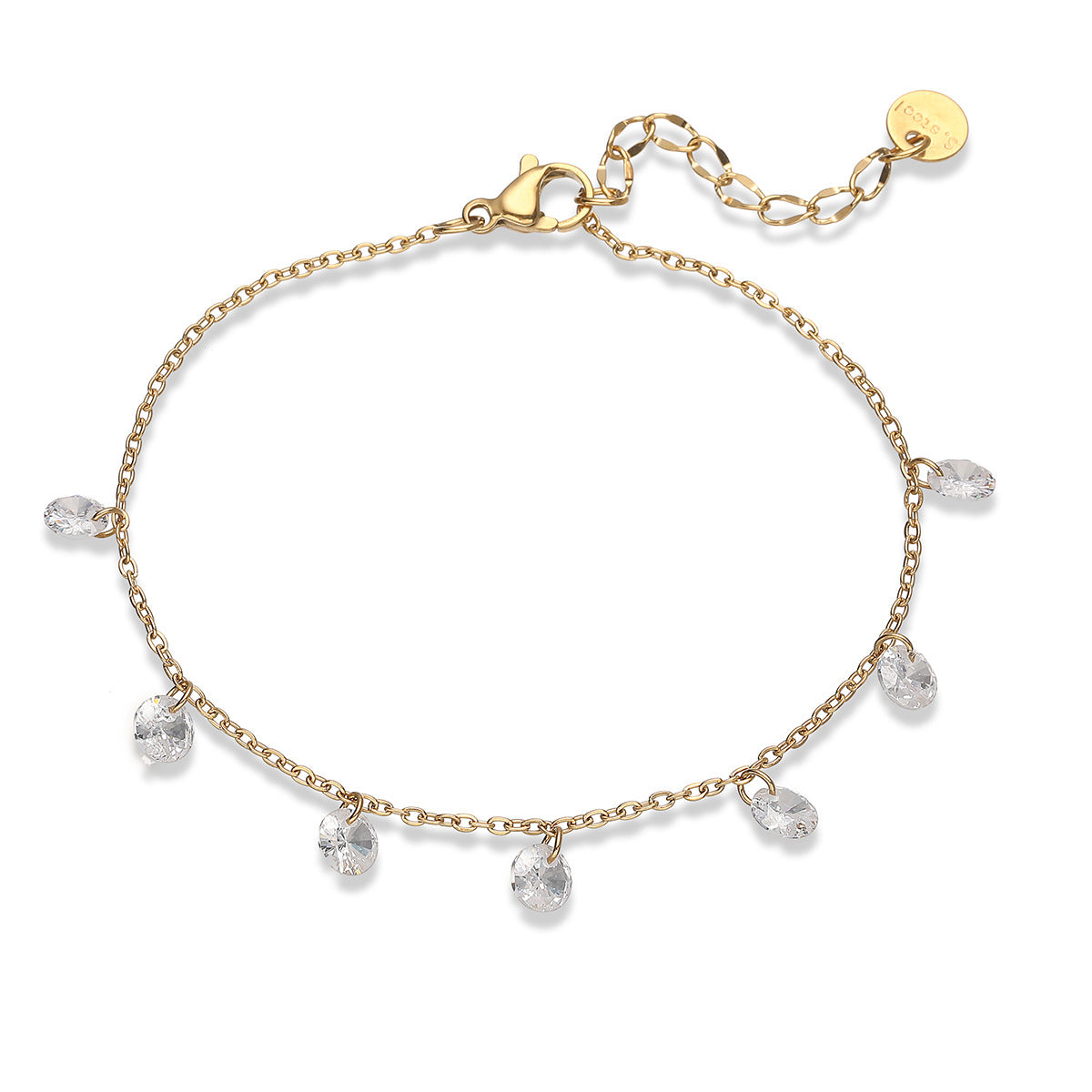 Minimalist Geometric Gold Plated Stainless Steel Bracelet for Women