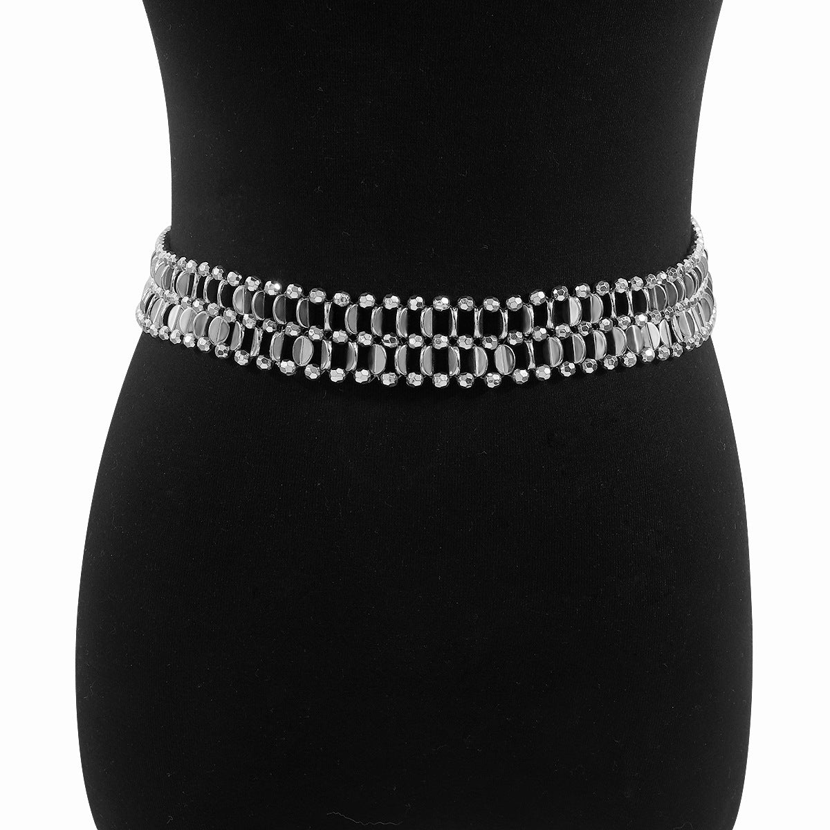 Cadena de cintura de metal de una sola capa estilo punk para mujeres y hombres, cadena de hierro tono dorado con broche de langosta, accesorio de moda versátil para vestidos