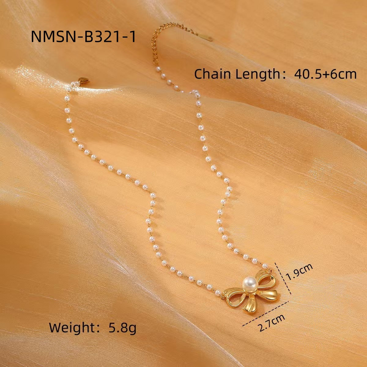 Minimalist Bow-Shaped Titanium Steel Necklace for Women with Plated Finish and Stainless Steel Pendant