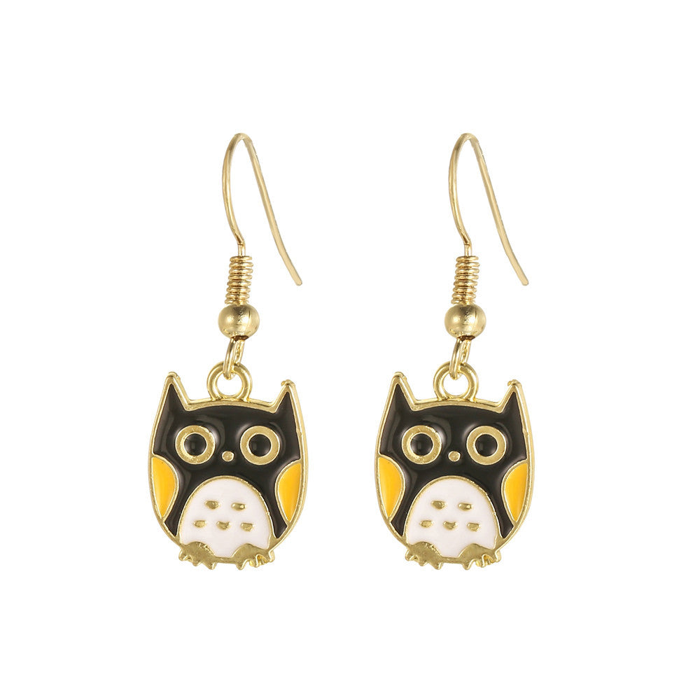 Drip Oil Alloy Animal Earrings