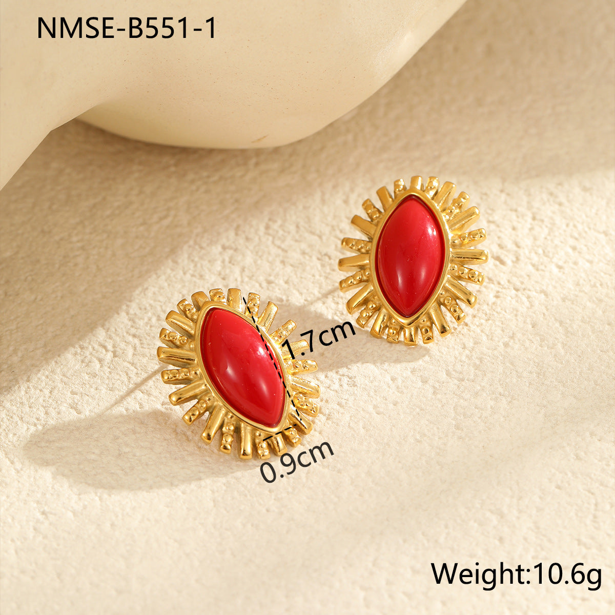 Minimalist Geometric Stainless Steel Stud Earrings with Plated Finish for Women