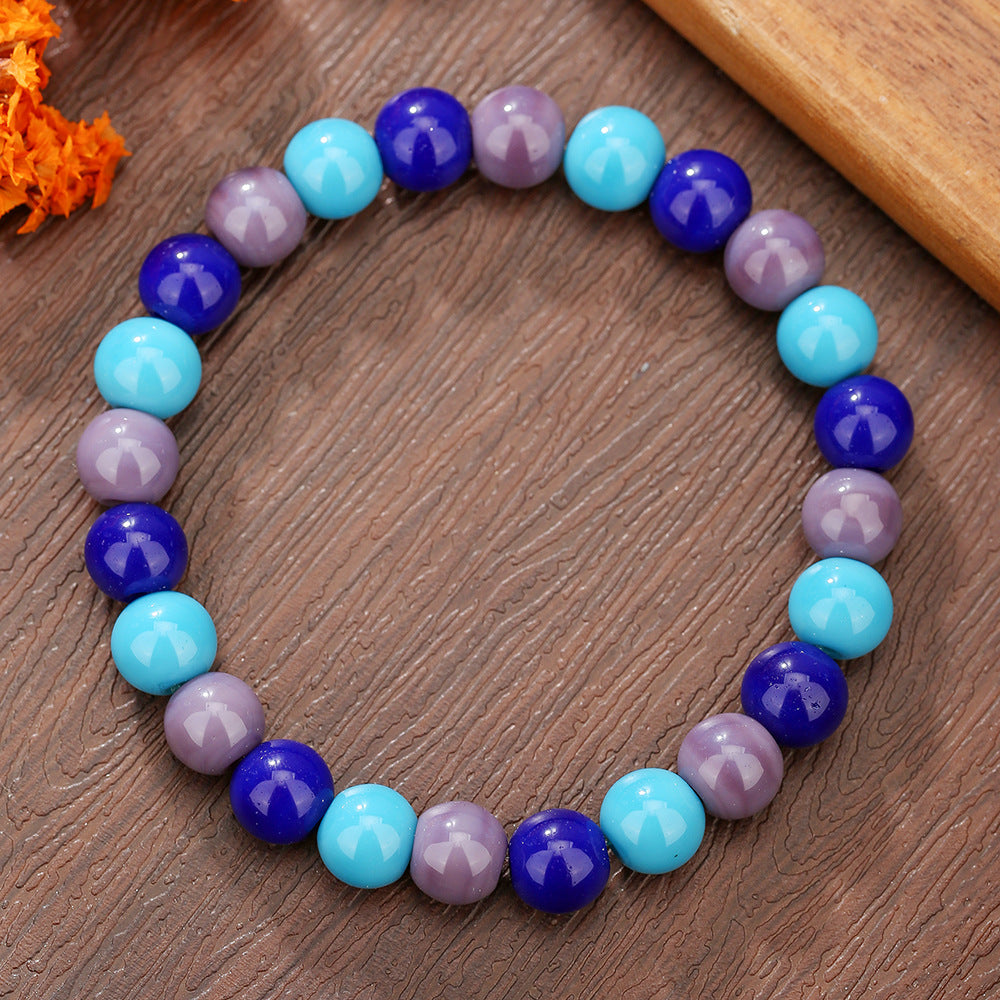 Fashion Casual Business Crystal Beaded Bracelet Unisex Hand Jewelry