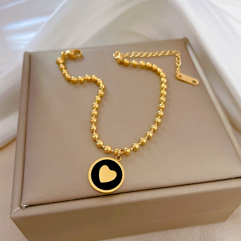 Minimalist Elegant Lucky Zodiac Bracelet for Women Made of Titanium Steel with Gold Plating and Wavy Texture