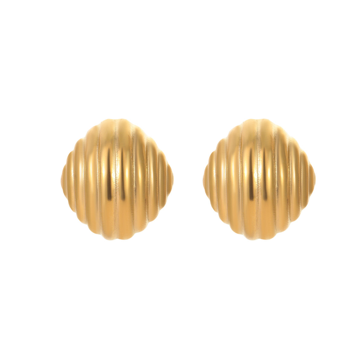Orecchini geometrici minimalisti in acciaio inossidabile con placcatura in oro 18 carati per le donne, orecchini a perno alla moda per tutti i giorni