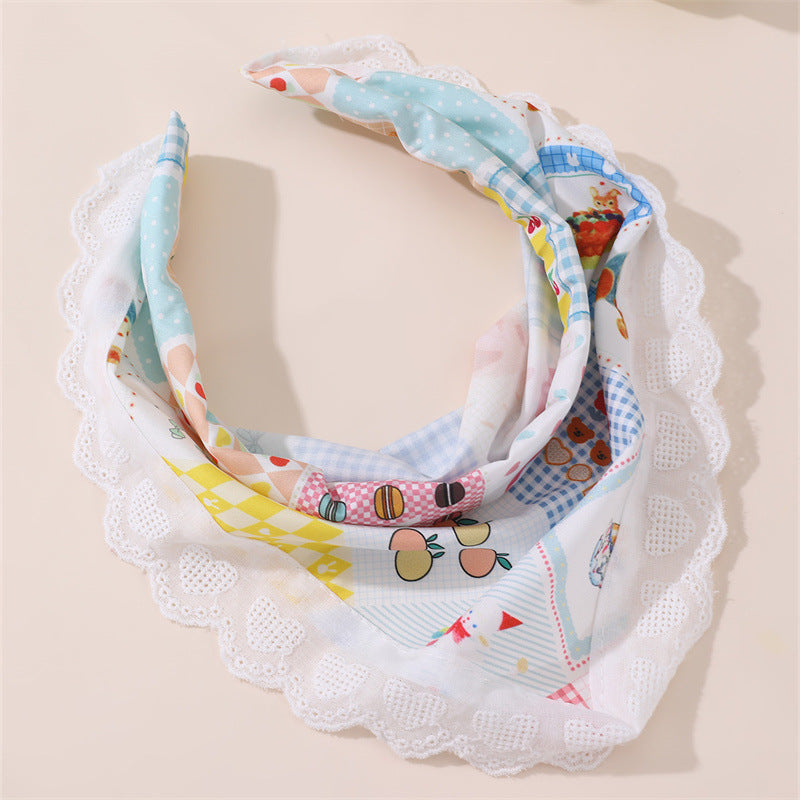 Diadema de tela con diseño de fresa, encaje y forma de fresa para niñas de 6 a 10 años