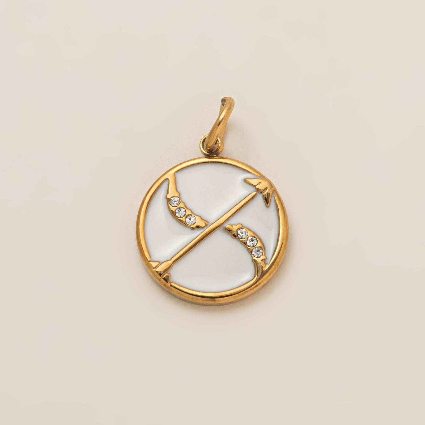 Minimalist Stainless Steel PVD 18K Gold Plated Zodiac Charm Bar
