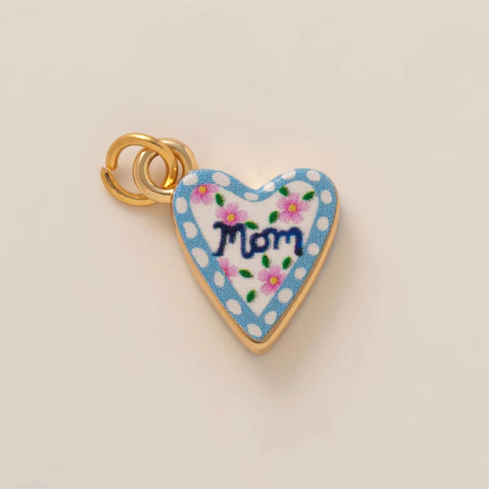 Minimalist Luxury 18K Gold Plated Heart Teardrop Floral Brass Pendant
