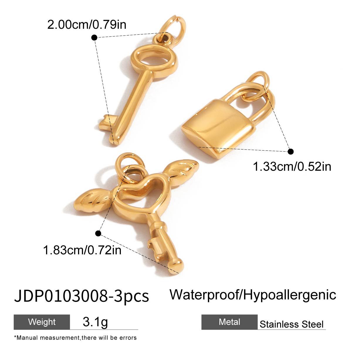 Charm a barra con perle minimalista in acciaio inossidabile per accessori fai-da-te di gioielli da donna