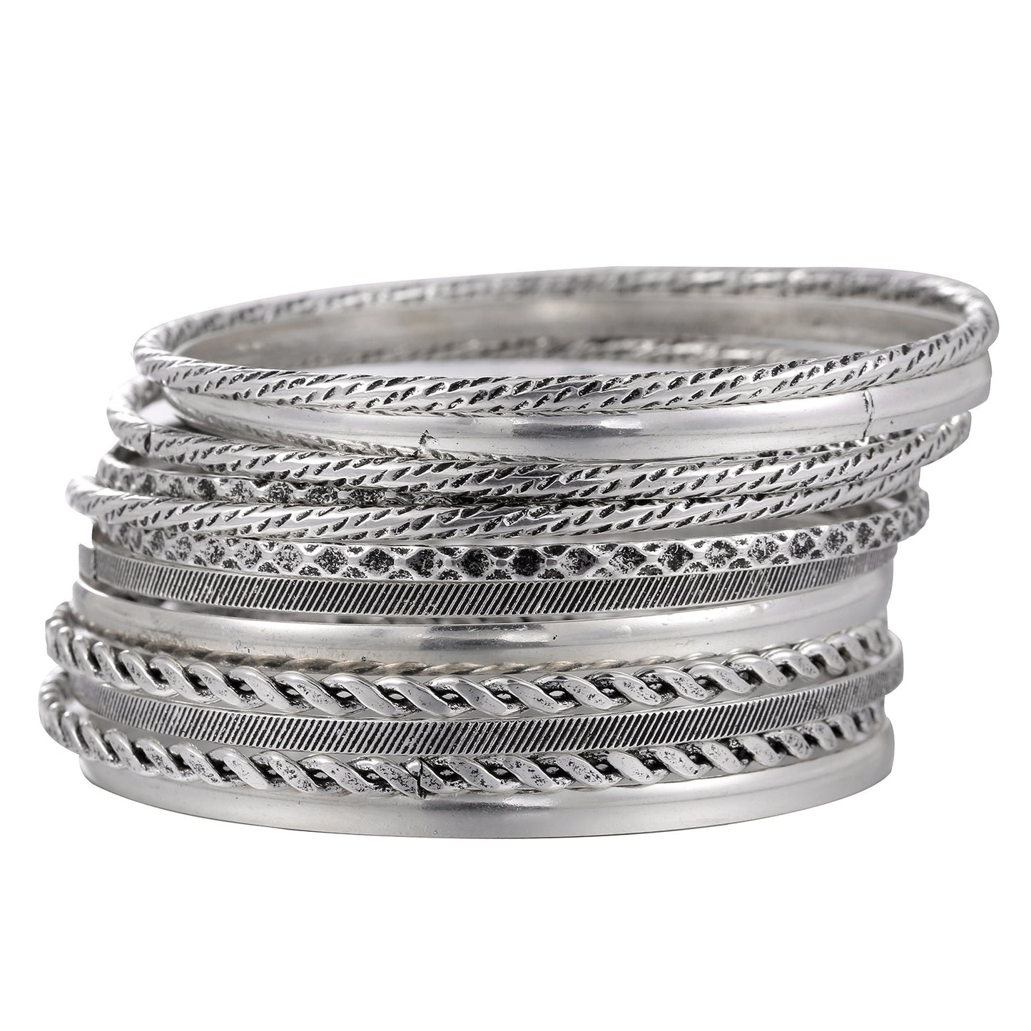 Personalized Geometric Round Iron Plated Cuff Bracelet Set for Unisex