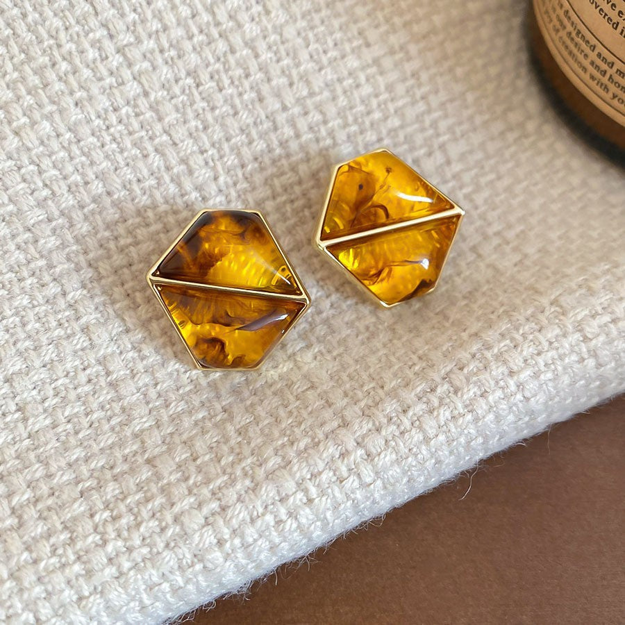 Orecchini a perno geometrici minimalisti in lega con placcatura in rodio da donna, gioielli per orecchie artistici di ispirazione vintage con perni in argento sterling 925
