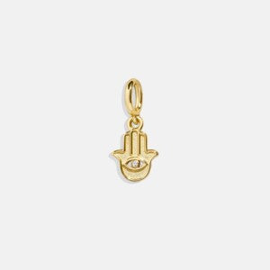 Vintage 18K Gold Plated Stainless Steel Boot Horseshoe Charm Bar