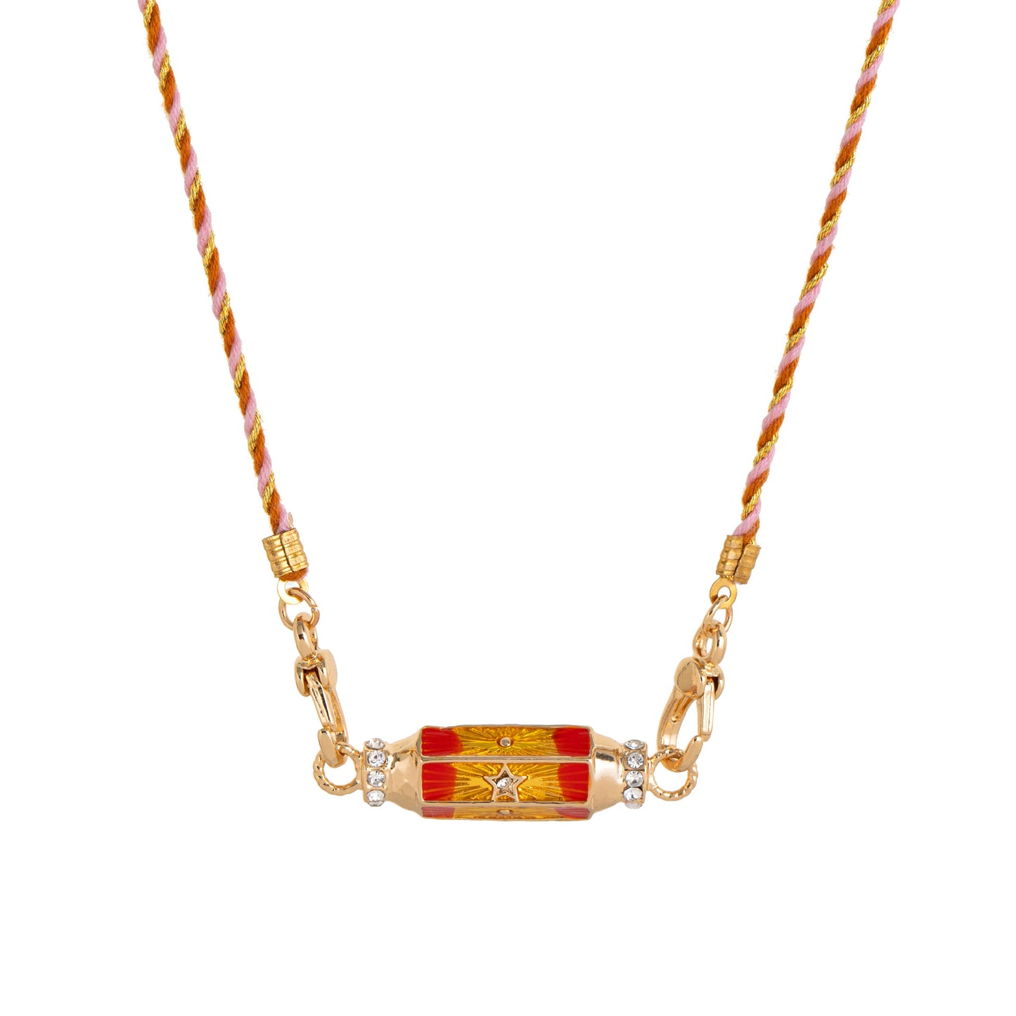 Collana Bohemien Geometrica con Ciondolo a Stella e Occhio in Rame Placcato Oro