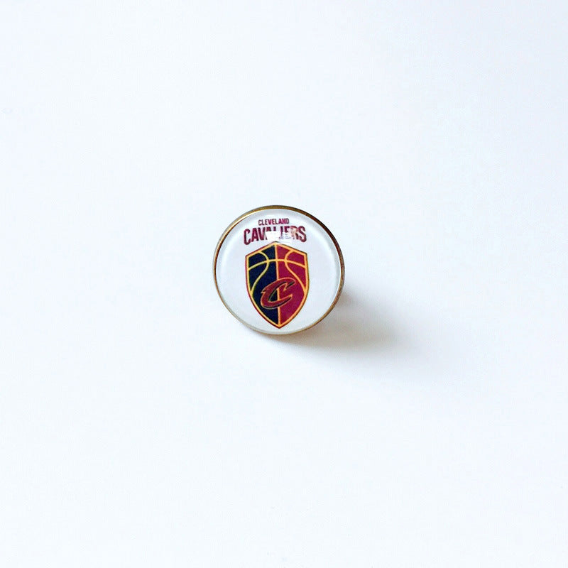 Pin de solapa metálico de equipos de baloncesto retro de la NBA - Insignia con gema vintage - Broche de Kobe Curry - Regalo para fans - Unisex
