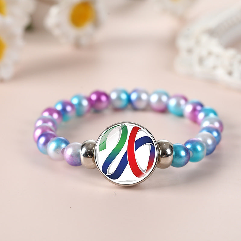 Geometric Crystal Beaded Bracelet Unisex Fashion Jewelry