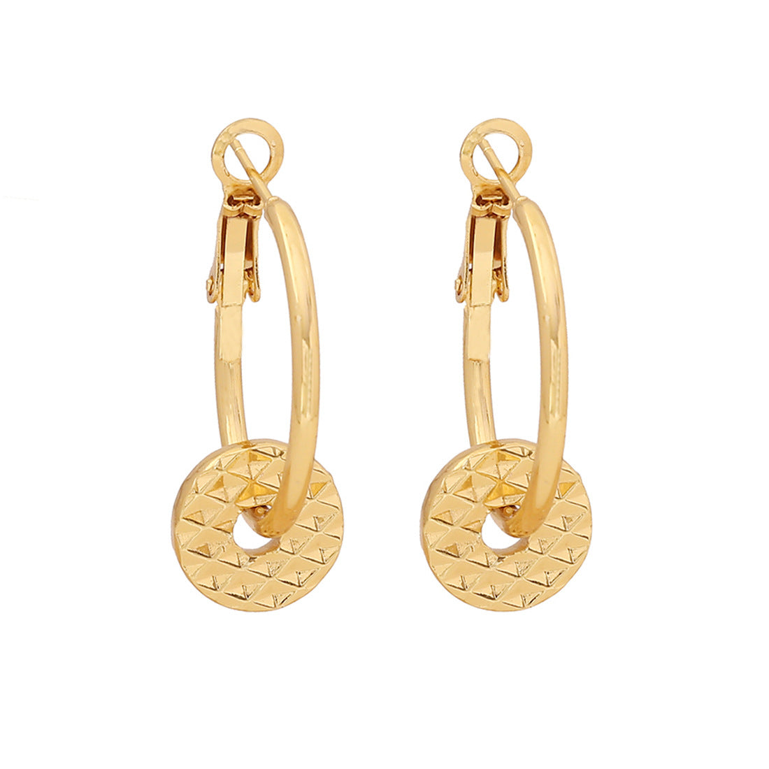 Orecchini da donna minimalisti con cuore e motivo floreale in acciaio inossidabile con finitura galvanica