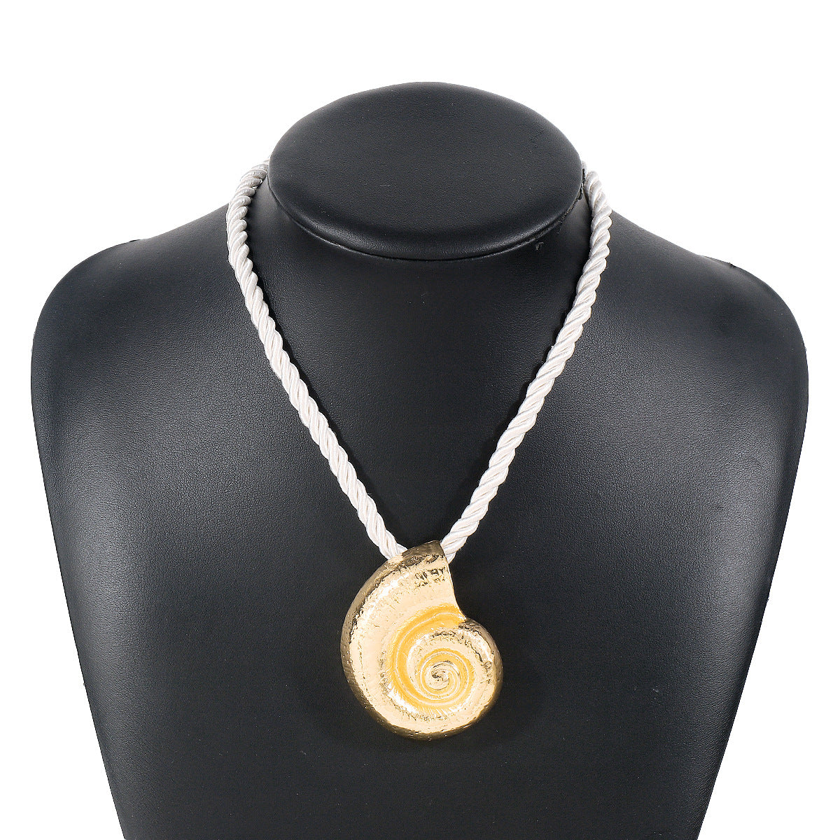 Collar con colgante de estrella de mar y concha personalizado para mujer con colgante de aleación de forma geométrica, acabado galvanizado, estilo playero, joyería minimalista