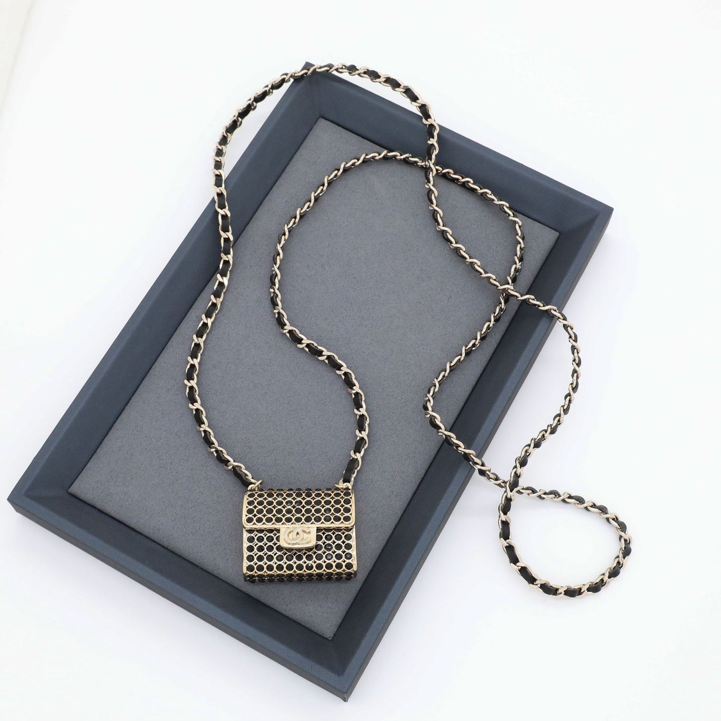 Luxury Gold Plated Brass Letter Rhinestone Pendant Necklace for Women