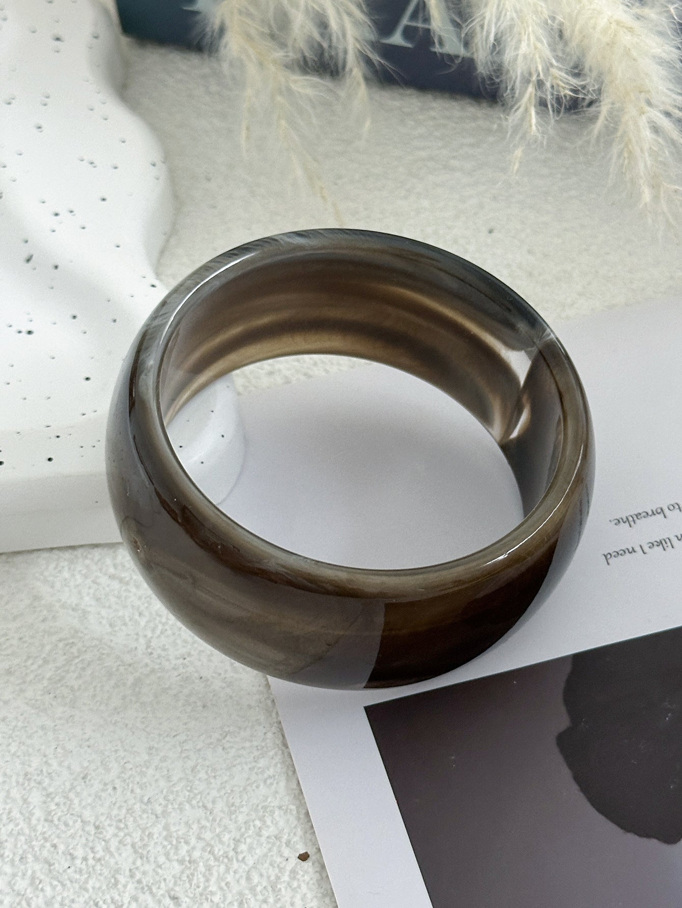 Fashion Irregular Geometric Acrylic Drip Oil Gradient Wide Cuff Bracelet for Women