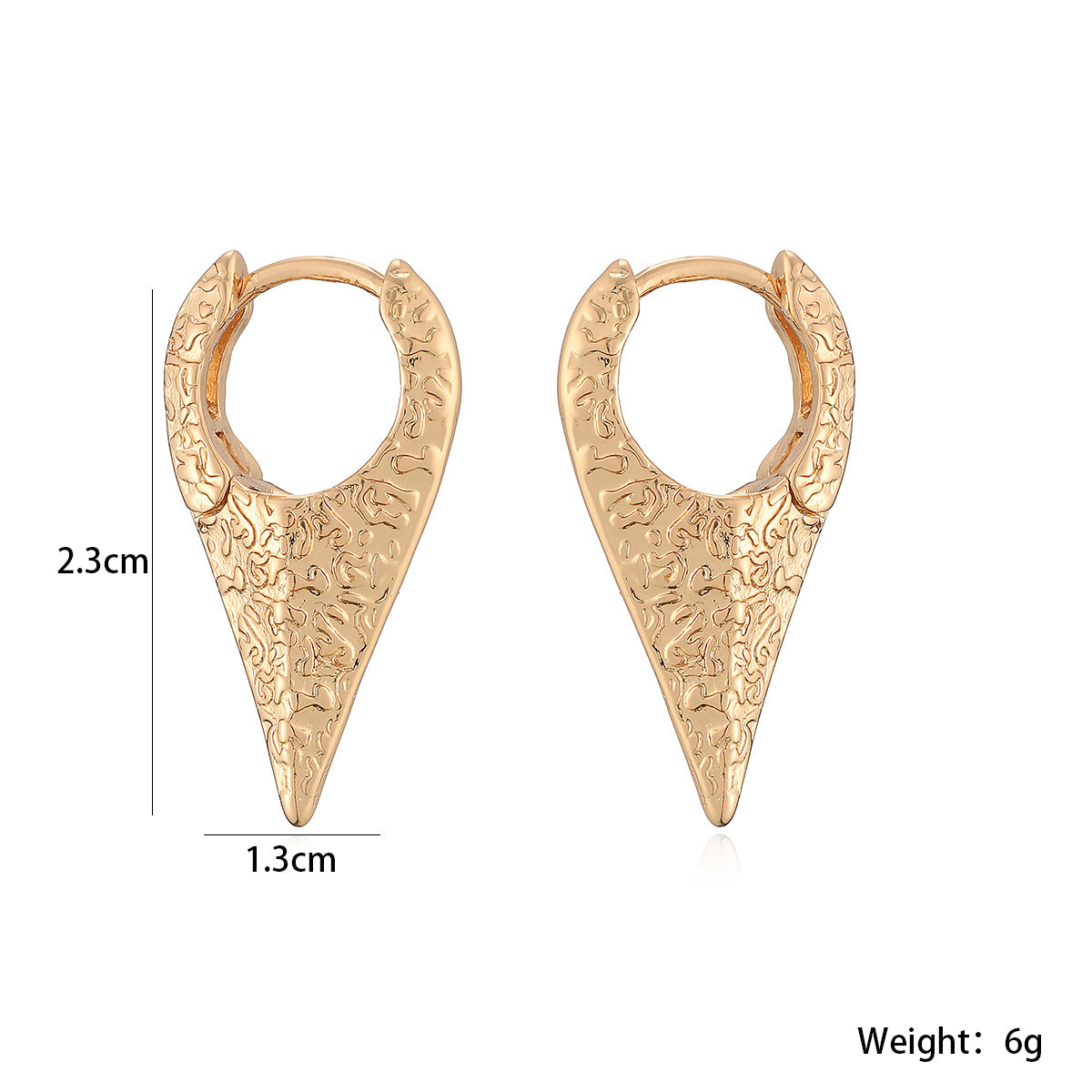 Vintage Irregular Geometric Plated Brass Earrings for Women