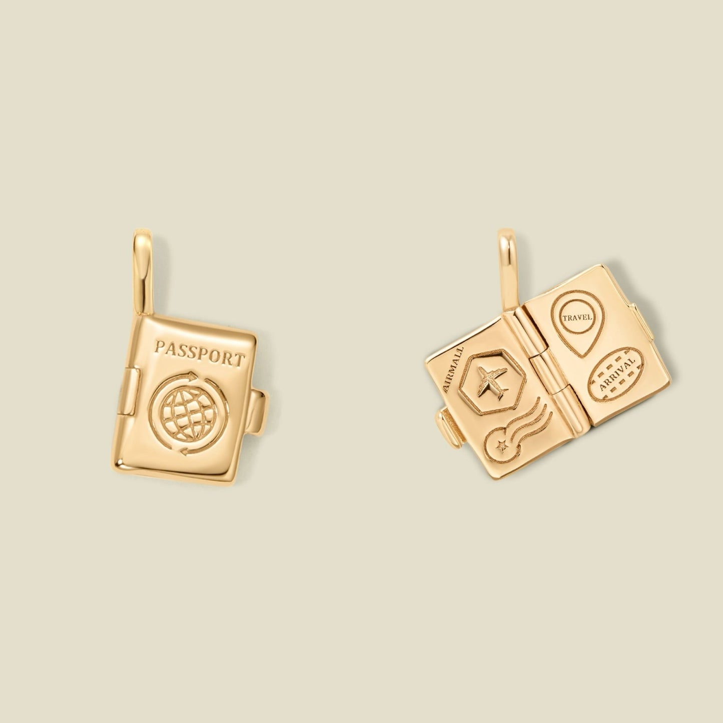 Ciondolo barretta minimalista con cuore geometrico placcato oro in ottone e strass