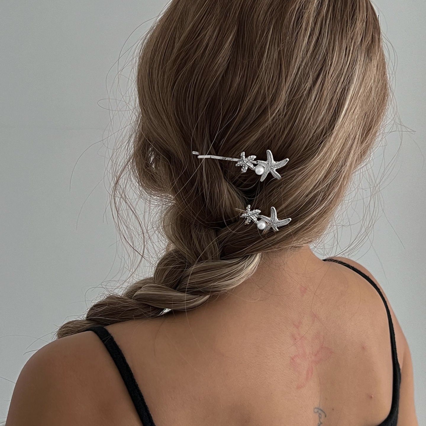 Casual Alloy Plated Starfish Hair Pin for Women