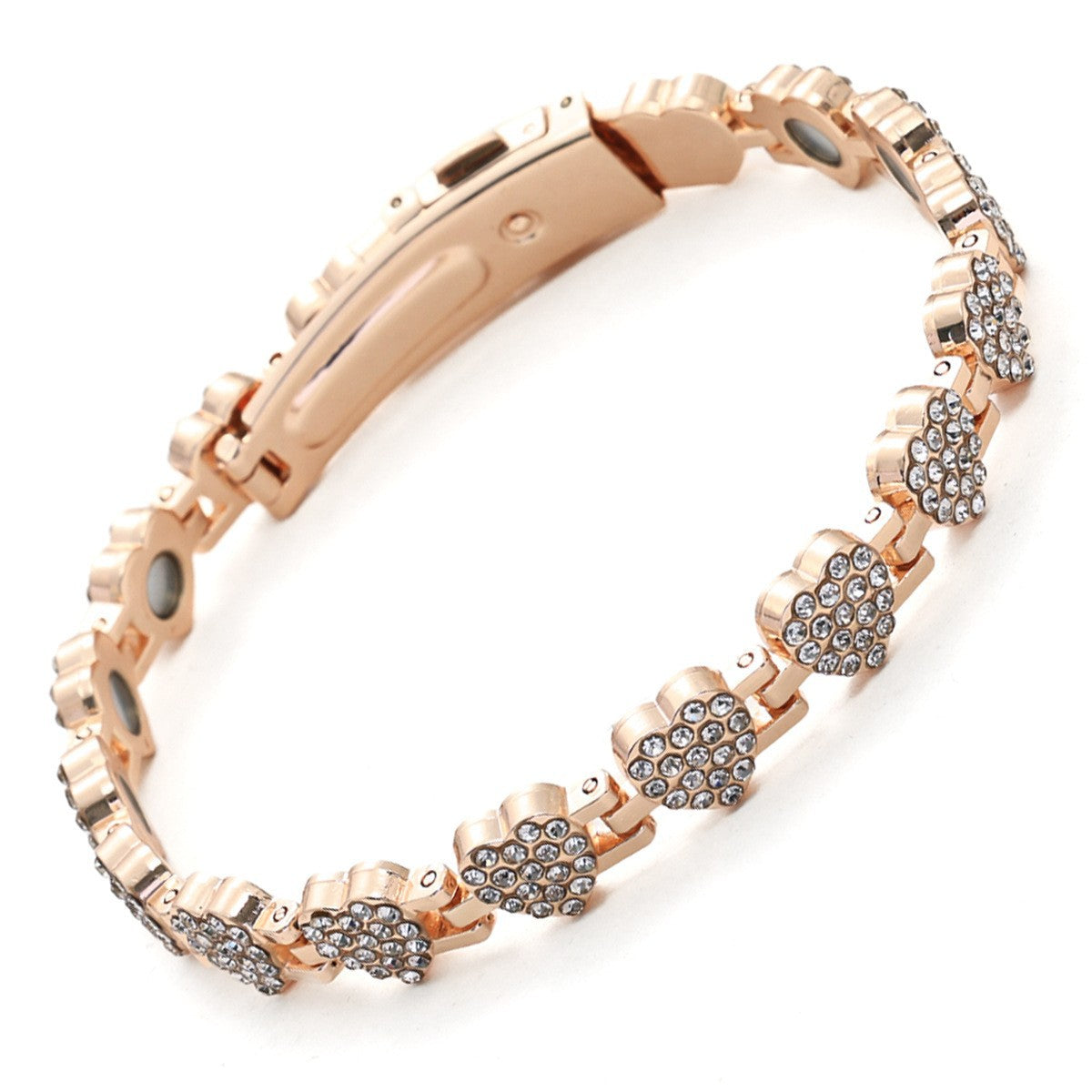 Bracciale Minimalista Magnetico Regolabile a Forma di Foglia in Lega di Zinco Placcato con Design Geometrico per Donna e Uomo
