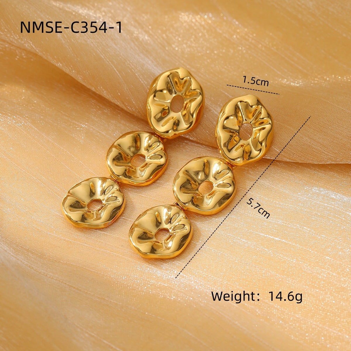 Fashionable Lotus and Teardrop Shaped Titanium Steel Earrings with Plating Finish for Women