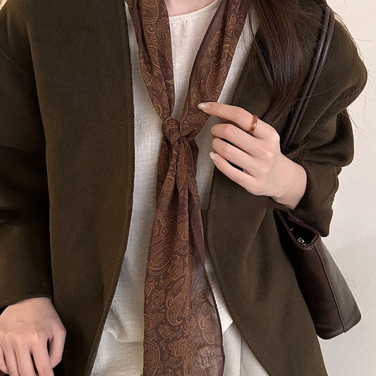 Collar de tela con forma de flor de anacardo de estilo vintage étnico para mujer con detalles artesanales