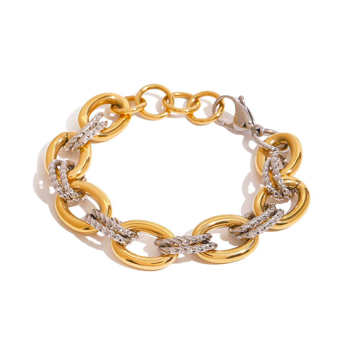Pulsera Geométrica de Acero Inoxidable para Mujer con Estilo Minimalista Moderno y Estética Metálica