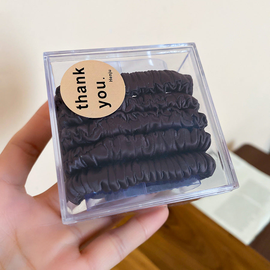 Minimalist Fabric Hair Tie Set for Ponytail with High Elasticity and Round Geometric Design for Everyday Commuting