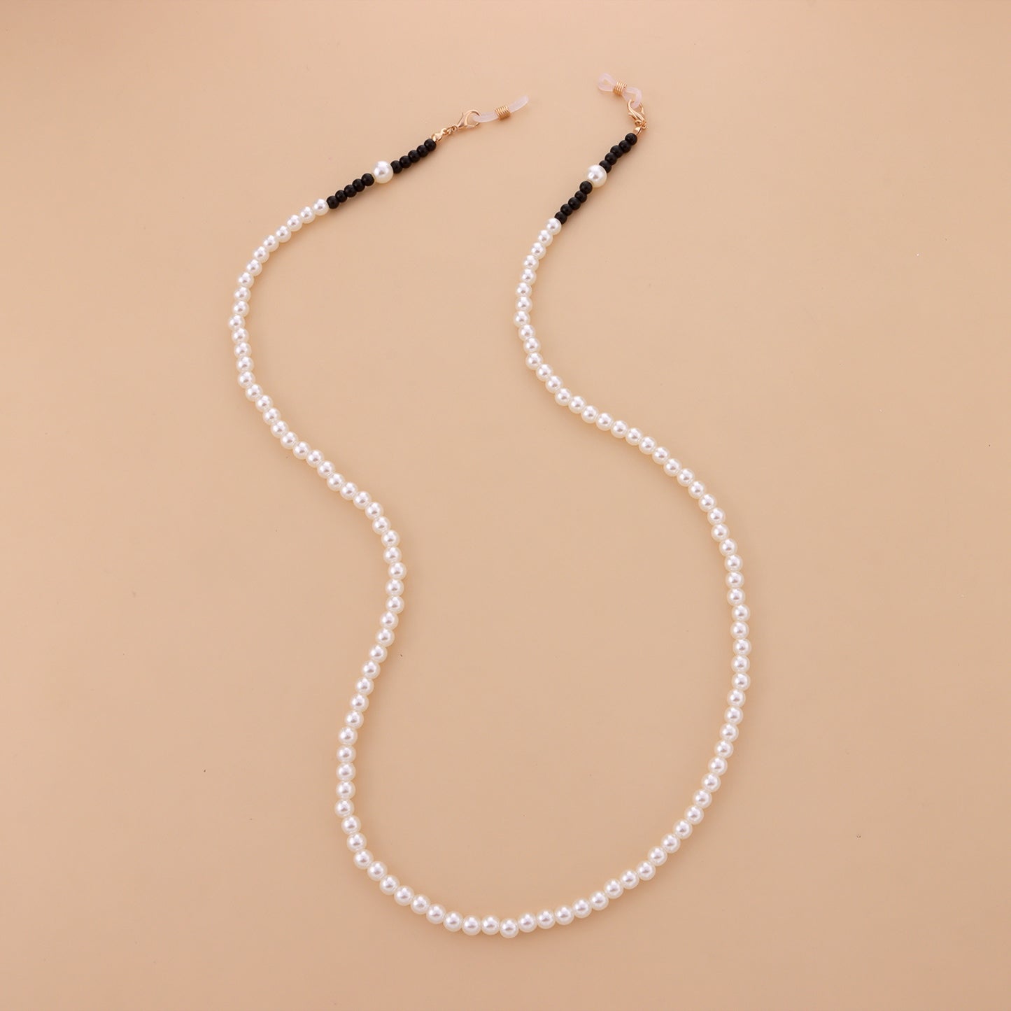 Minimalist White Pearl Alloy Eyewear Chain for Women