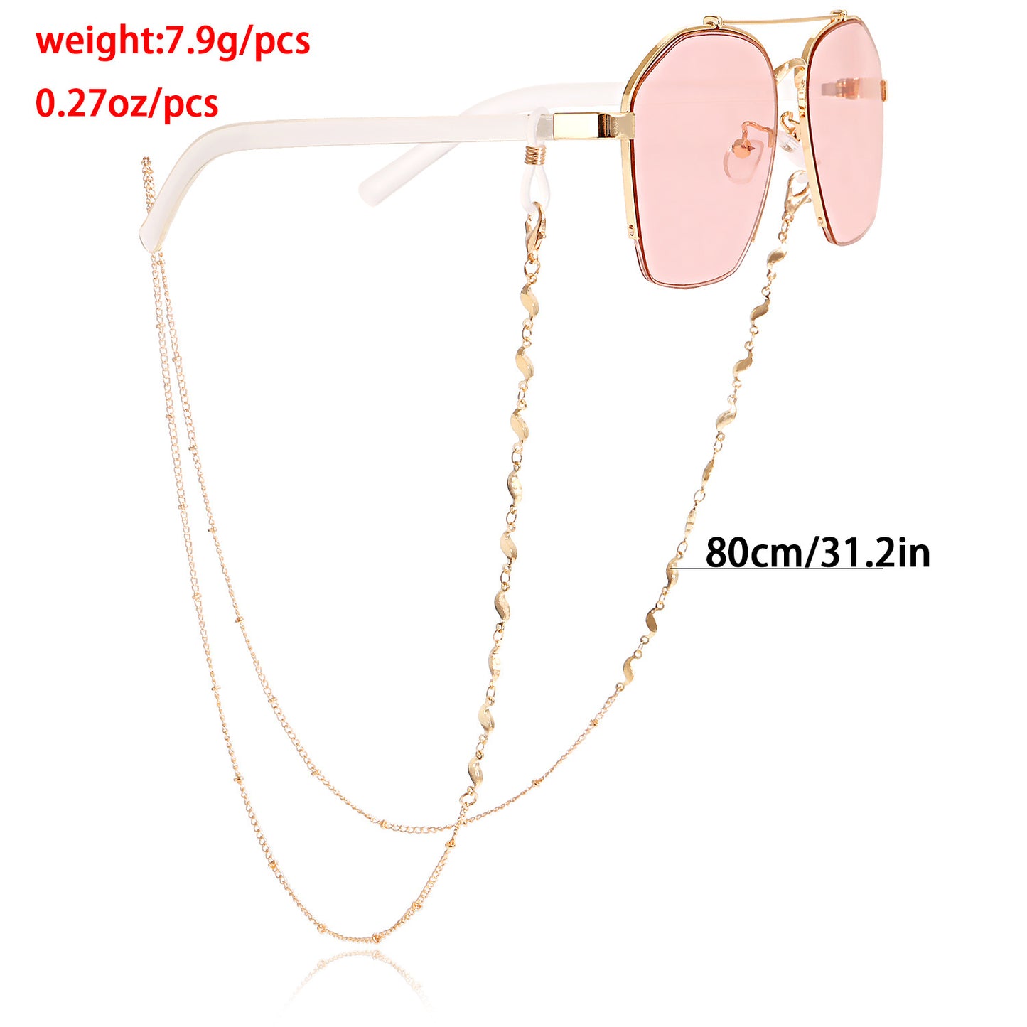 Butterfly Airplane Round Heart Alloy Glasses Chain and Mask Chain