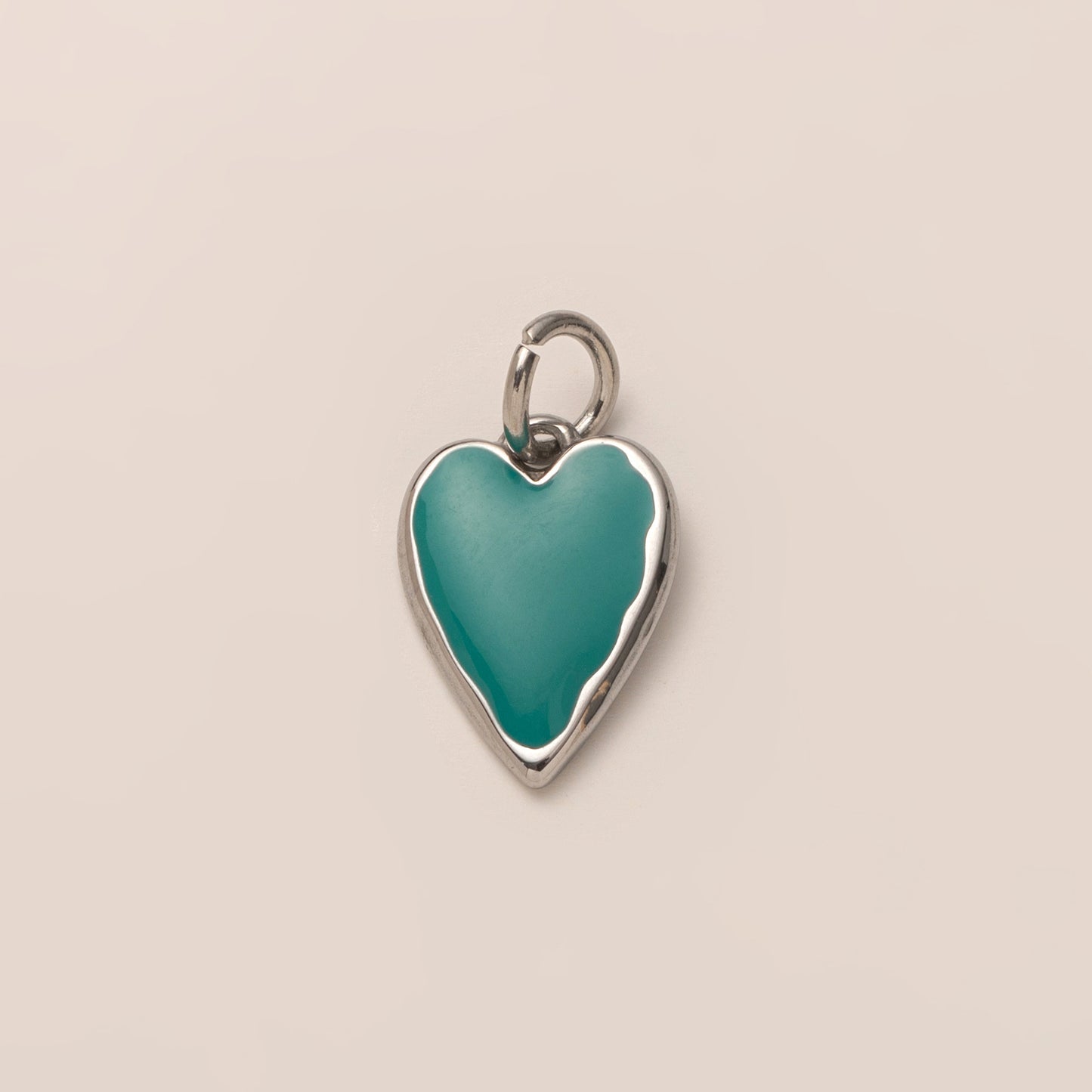 Vintage Gradient Heart Rhinestone Plated Stainless Steel Charm Bar Pendant