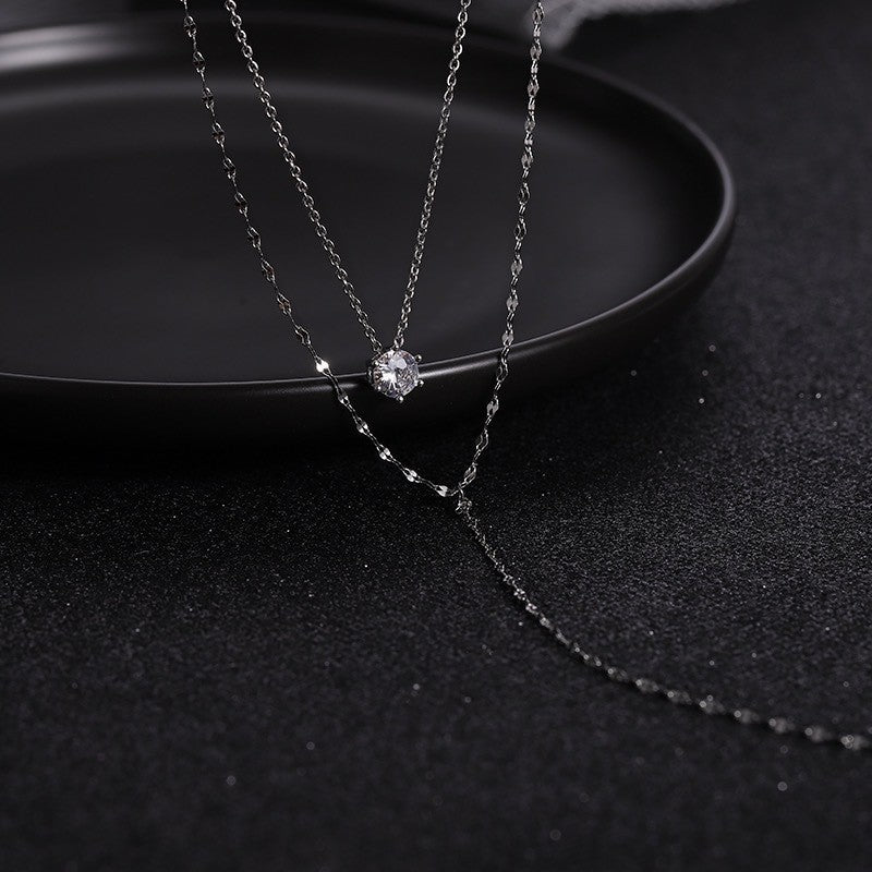 Minimalist Irregular Animal-Shaped Titanium Steel Pendant Necklace for Women with Plated Finish