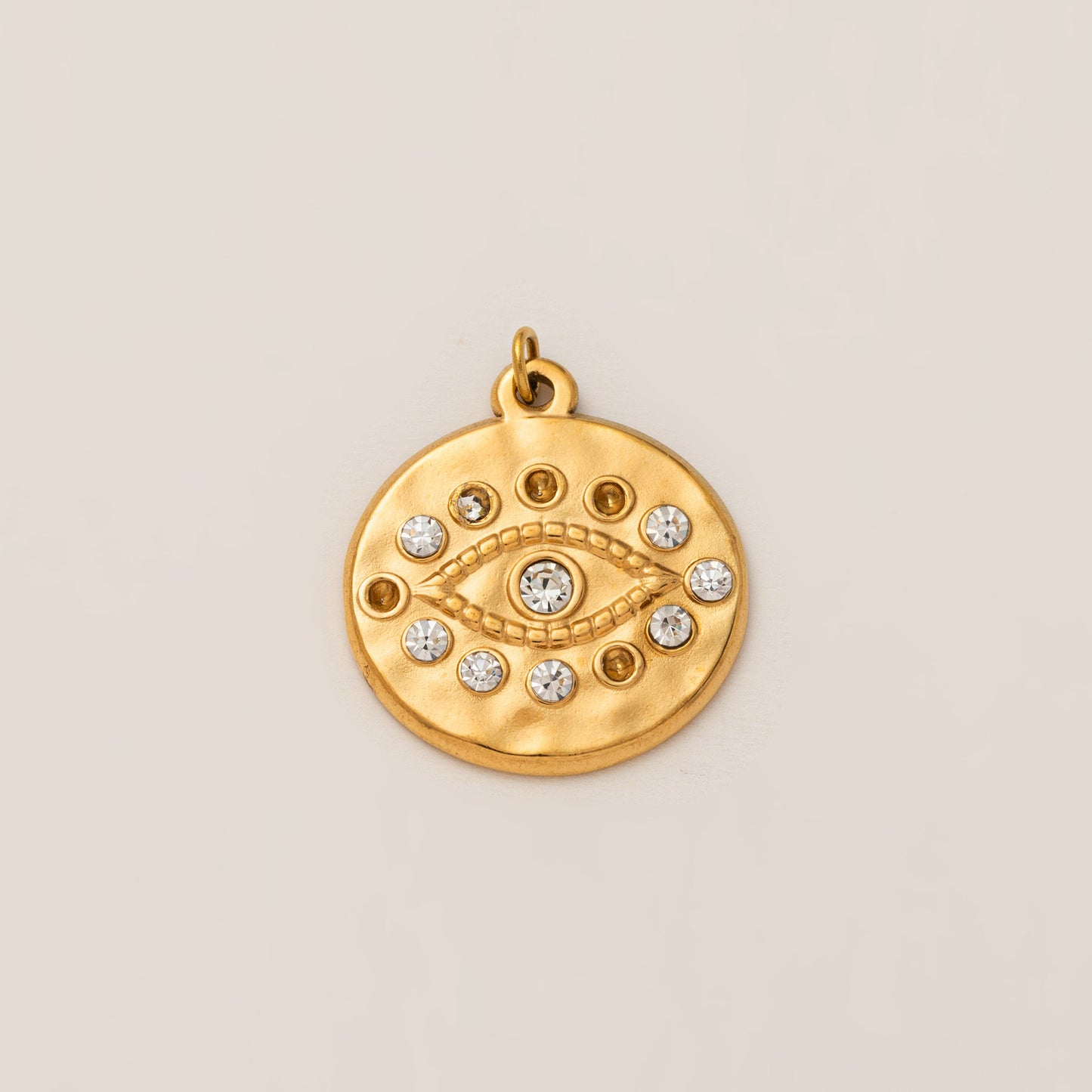 Vintage PVD 18K Gold Plated Stainless Steel Geometric Moon Sun Pendant Cable Chain Necklace Charm Bar