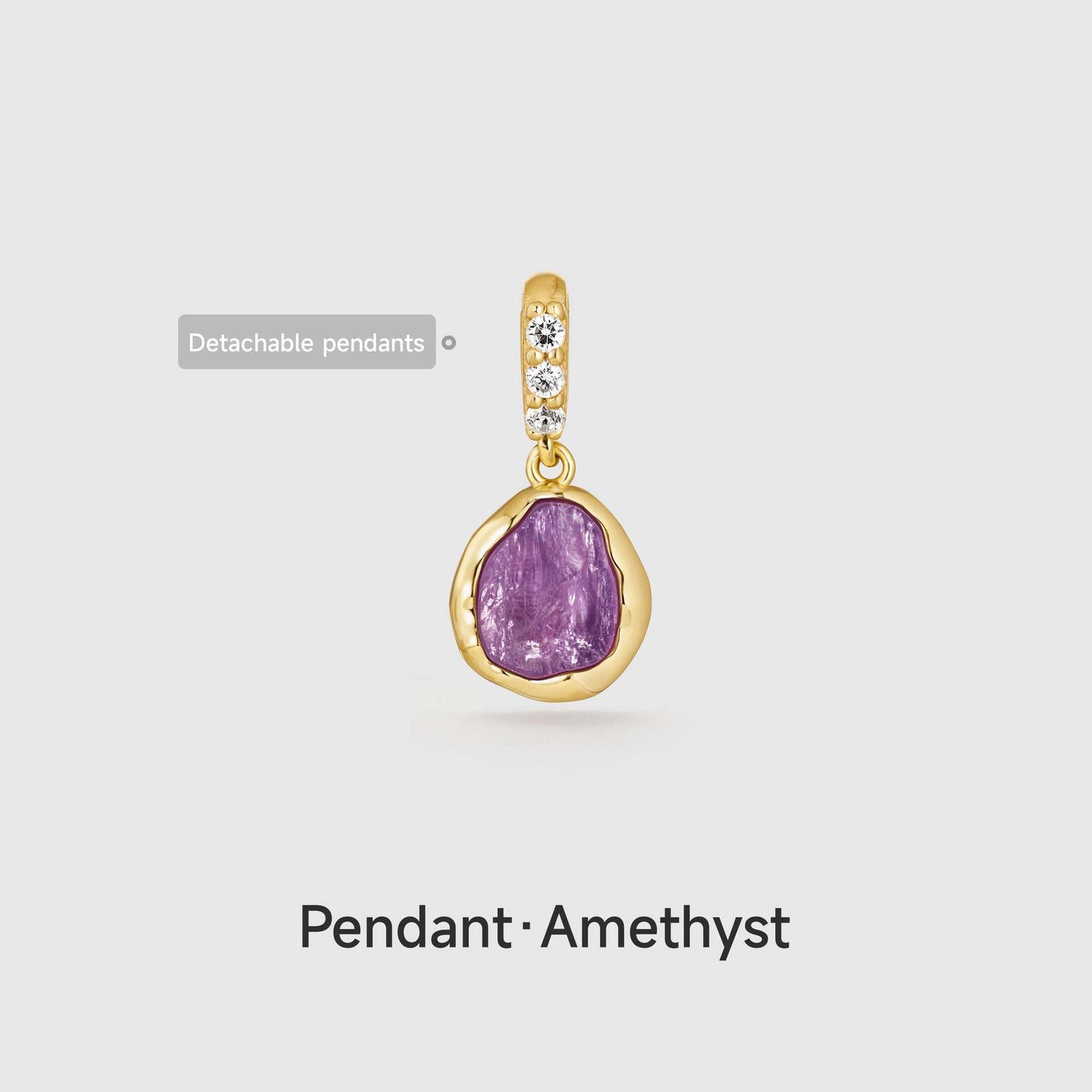 Ciondolo/Charm a Barra in Ottone Vintage Placcato Oro 14K a Forma di Cuore con Zirconi Cubici